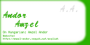 andor amzel business card